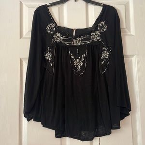 Free people boho embroidered top